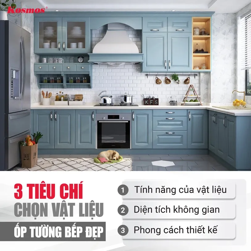 3 tiêu chí chọn vật liệu ốp tường bếp đẹp và bền