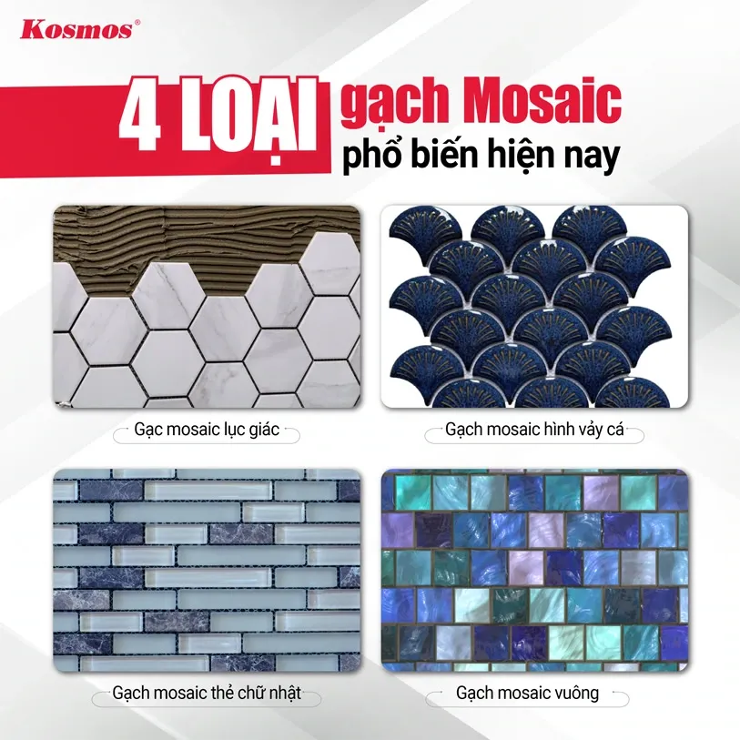 4 loại gạch Mosaic phổ biến