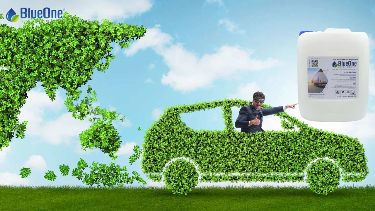 Ảnh minh họa các lợi ích chính của dung dịch AdBlue trong việc giảm khí thải độc hại, bảo vệ môi trường và cải thiện hiệu suất động cơ diesel đạt tiêu chuẩn Euro 5.