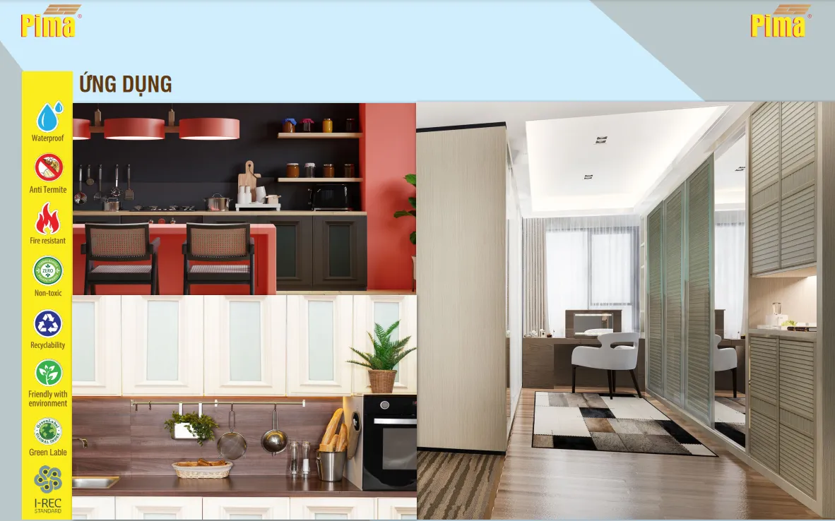 Bảng tổng hợp các ứng dụng đa dạng của ván pima trong nội thất và công trình