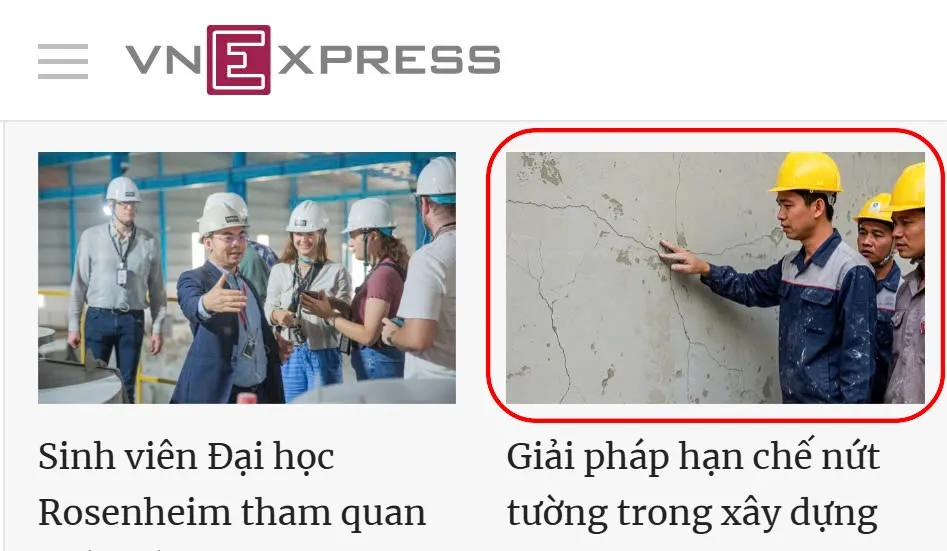 Báo chí uy tín đưa tin về các giải pháp phụ gia chống nứt trong xây dựng