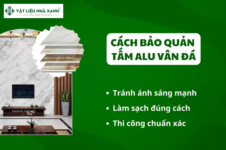 bảo quản tấm alu vân đá