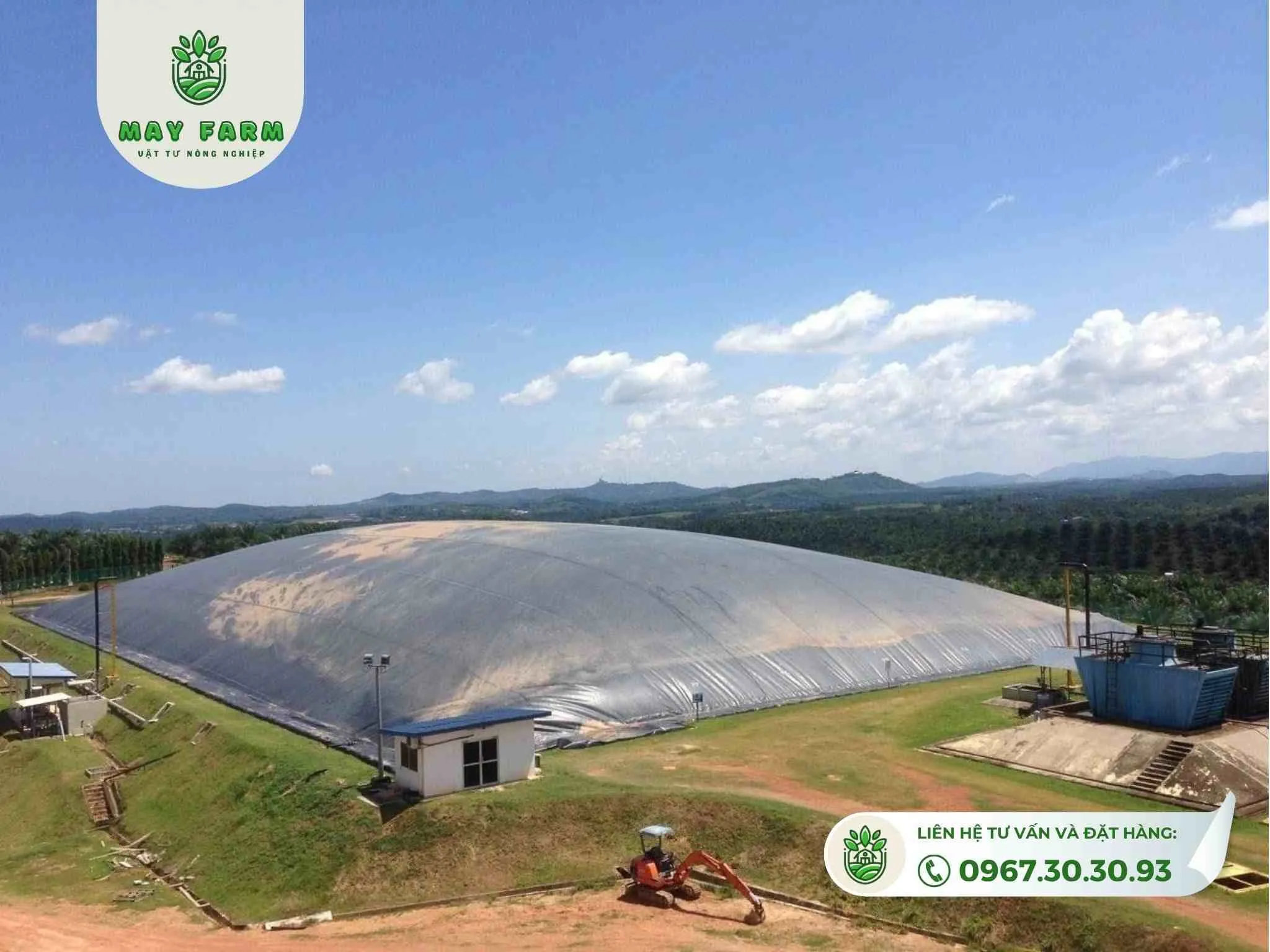 Bạt HDPE dầy 2mm làm bể BIOGAS