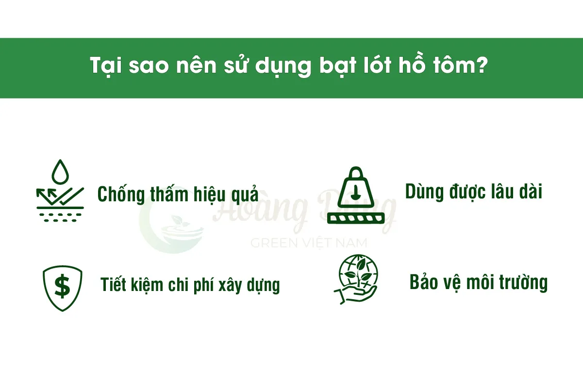 Bạt HDPE giúp duy trì môi trường nước ổn định cho ao nuôi