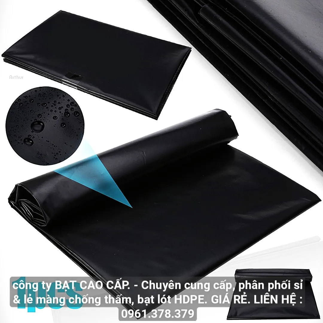 Bạt lót hồ nuôi tôm HDPE chuẩn bị thi công, minh họa tính linh hoạt của vật liệu