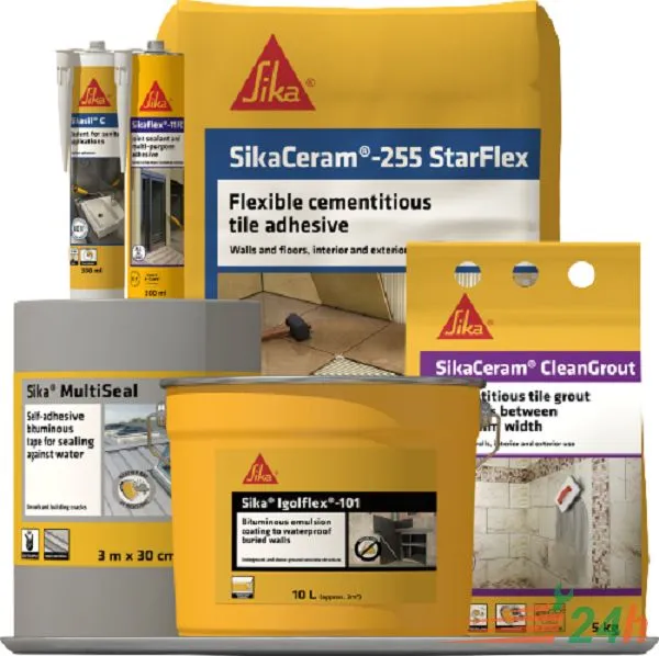 Bề mặt sàn nhà vệ sinh đã được quét lớp chống thấm Sika