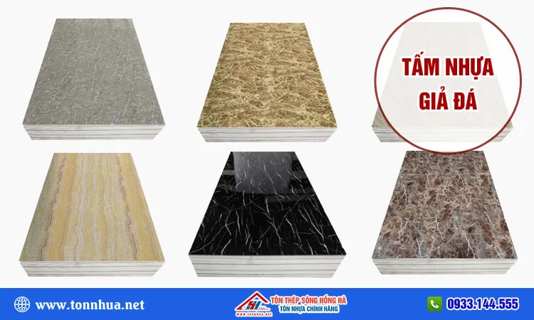 Bộ sưu tập các loại tấm nhựa giả đá đa dạng mẫu mã và chất liệu