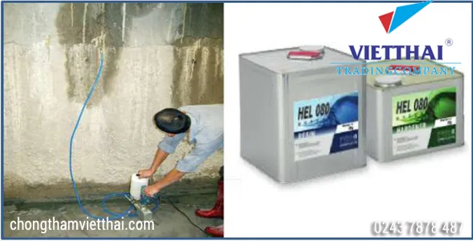 Bơm keo epoxy xử lý vết nứt