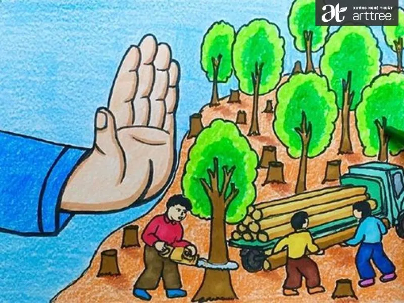 Các bức tranh bảo vệ môi trường đẹp nhất của học sinh
