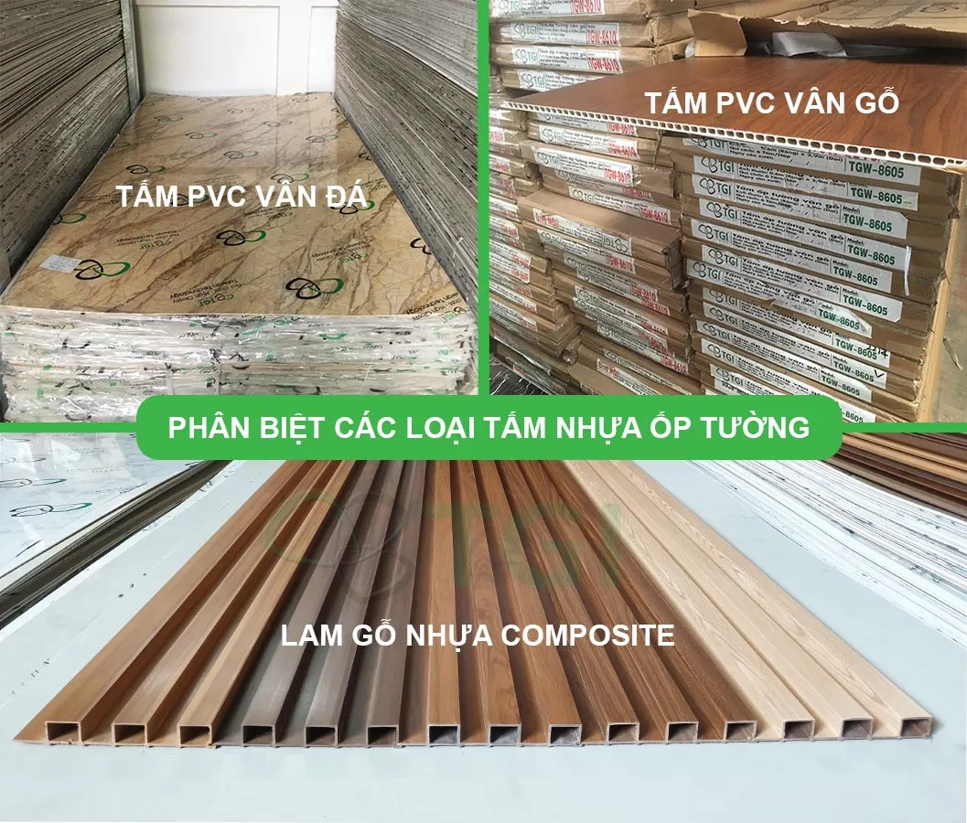Các mẫu nhựa ốp tường nhà đa dạng