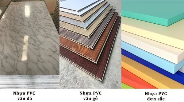 Các mẫu tấm nhựa PVC vân gỗ đa dạng