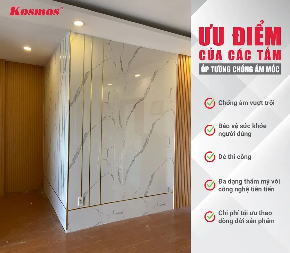 Các ưu điểm nổi bật của vật liệu ốp tường chống thấm