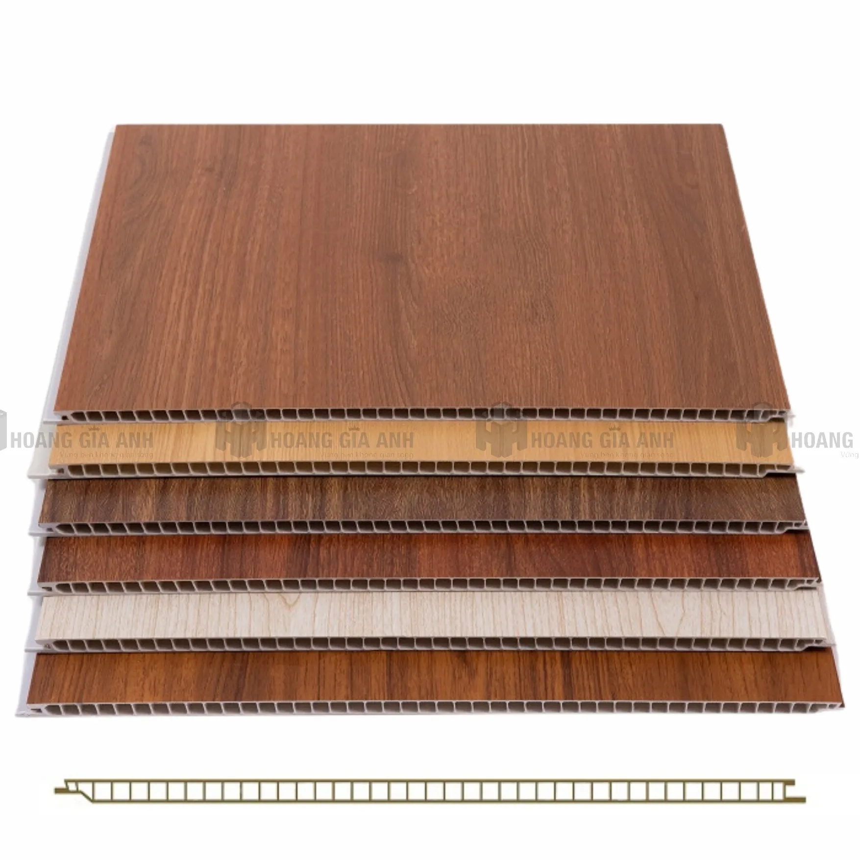 Cận cảnh mặt sau tấm ốp nano với cấu trúc tổ ong rỗng, giúp tăng cường khả năng cách âm và cách nhiệt cho vật liệu ốp tường.