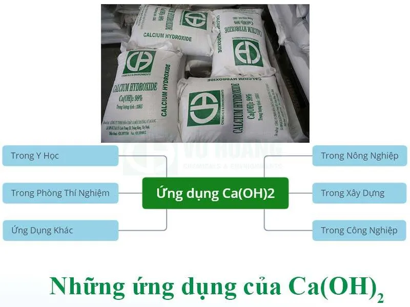 Canxi Hydroxit Ca(OH)2 hay vôi bột, chất kết bông và trung hòa môi trường