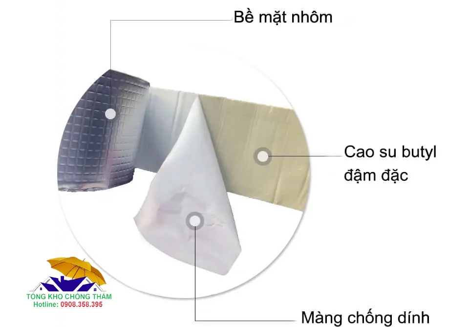 Cấu tạo chi tiết của băng dính mái tôn Nhật Bản