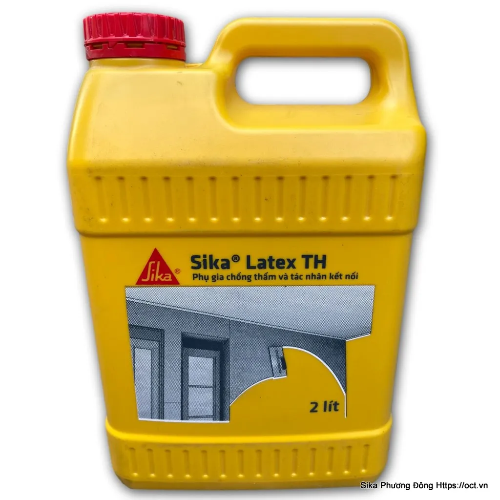 Chai Sika Latex TH loại 2 lít - tiện lợi cho các công trình sửa chữa bê tông quy mô nhỏ