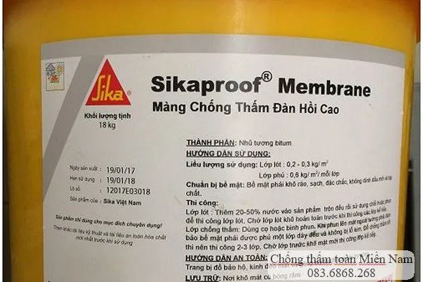 Chất chống thấm gốc bitum polyme SikaProof Membrane