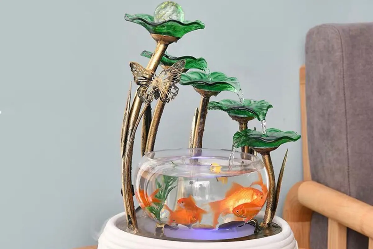 Chậu cá mini thác nước thư giãn
