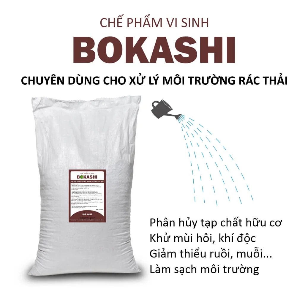Chế phẩm vi sinh BOKASHI dùng để xử lý rác thải hữu cơ và nước thải