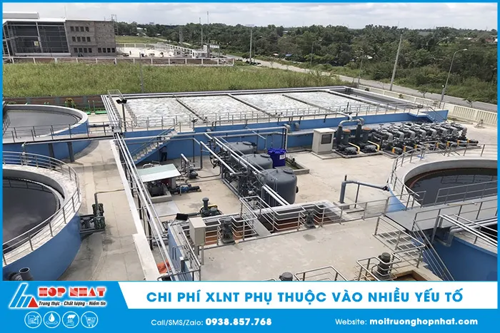 Chi phí xử lý nước thải sinh hoạt phụ thuộc vào nhiều yếu tố