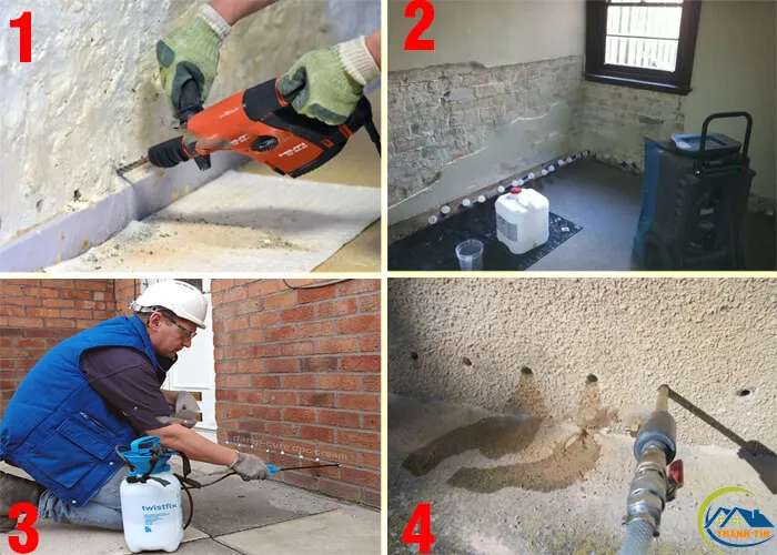Chống thấm chân tường bằng Water Seal