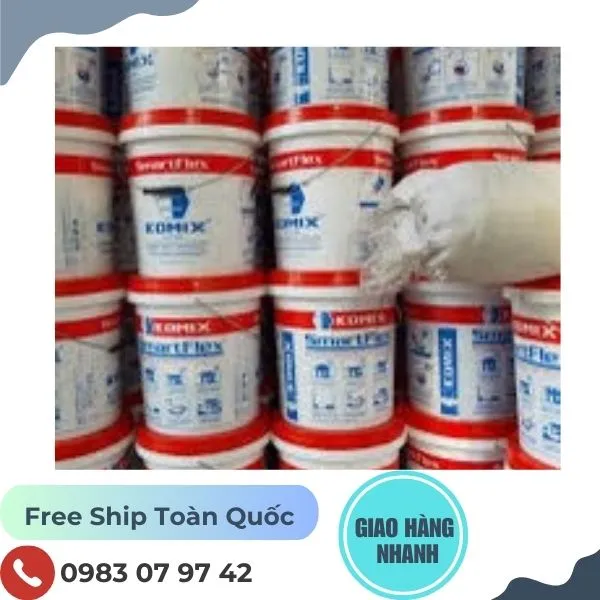 Chống thấm gốc xi măng Komix SmartFlex hiệu quả cho mọi công trình