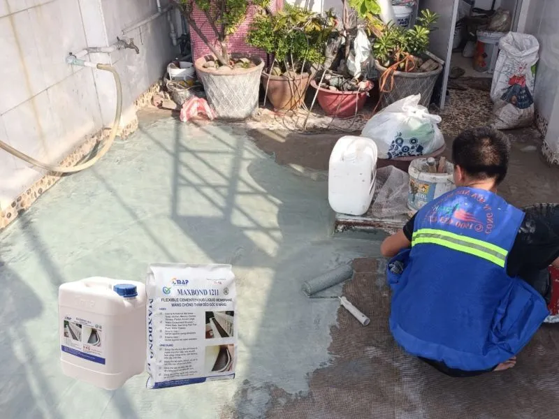 Chống thấm mái sân thượng bằng vật liệu Maxbond