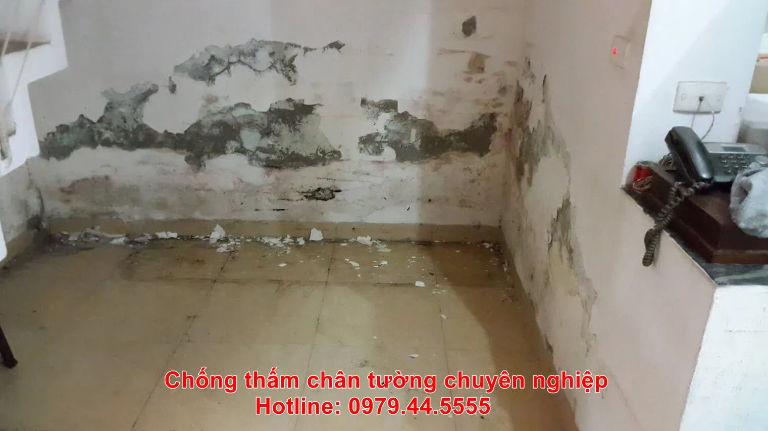 Chống thấm ngược chân tường 3