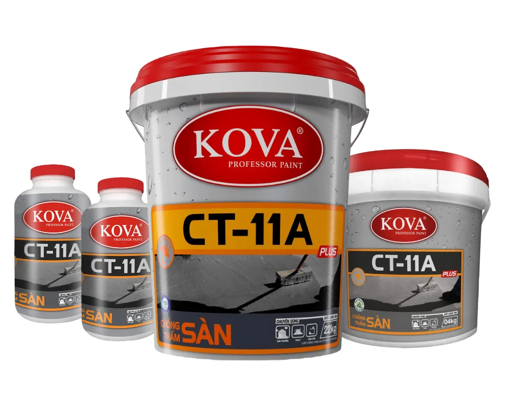 Chống thấm sàn mái nhà bằng sơn Kova