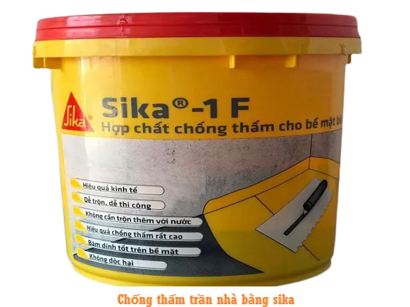 Chống thấm trần nhà bằng vật liệu Sika