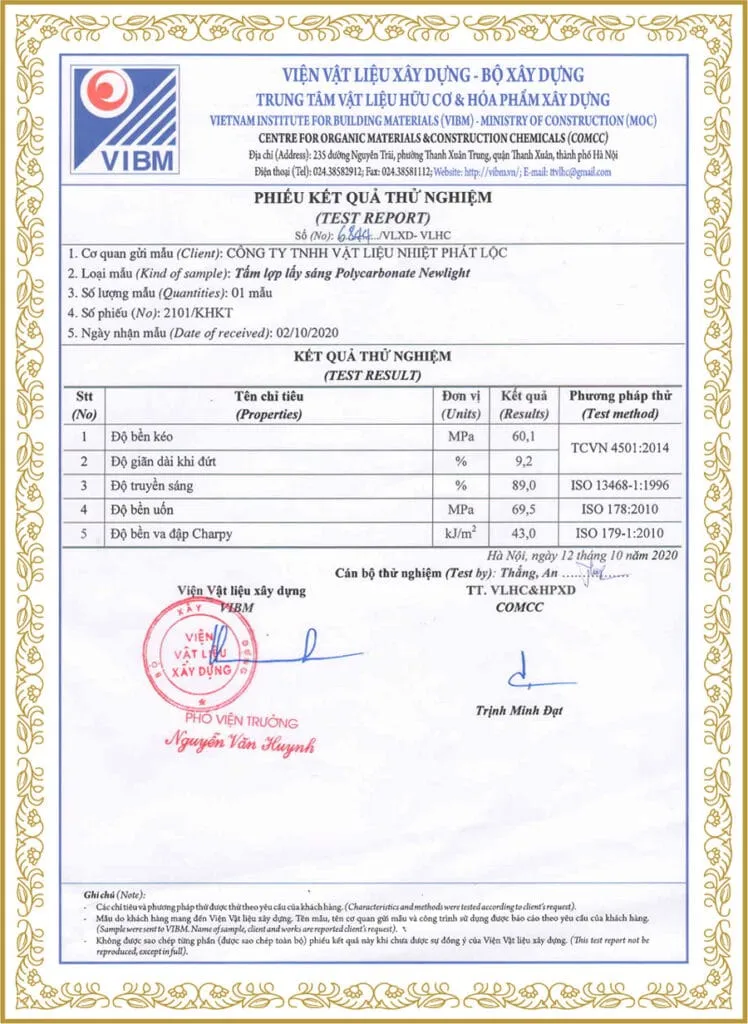Chứng nhận VIBM