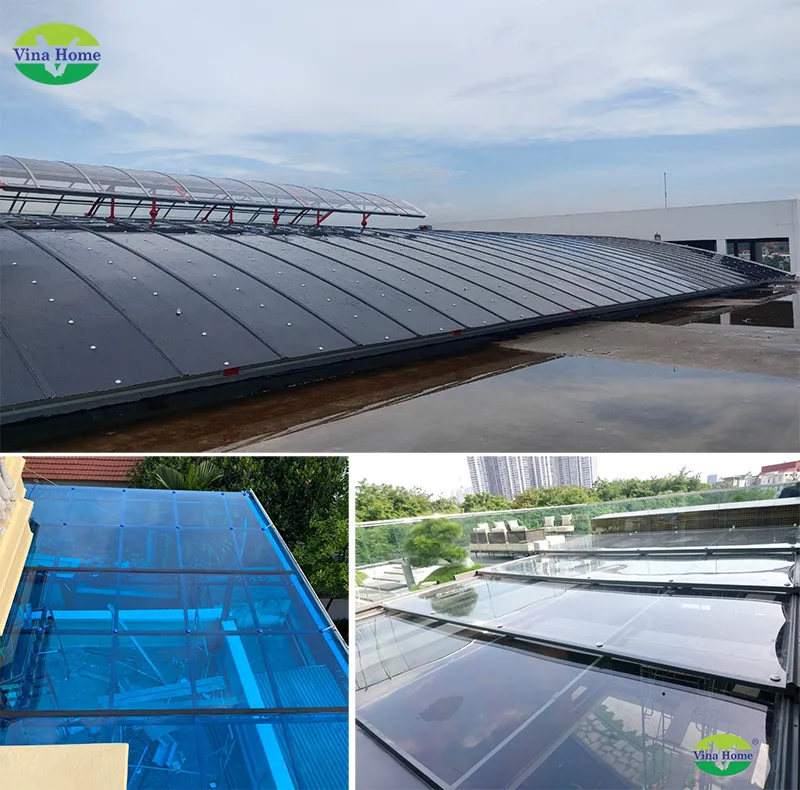 Công trình mái hiên mái sân thượng, giếng trời.