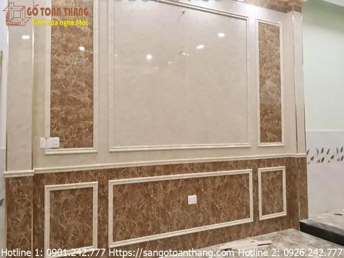 Công trình ốp tường tấm nhựa giả đá 14