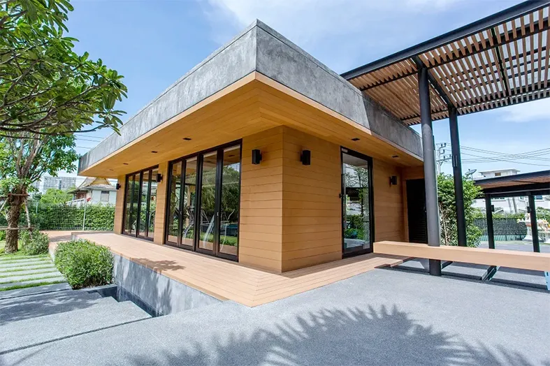 Công trình sử dụng tấm ốp tường PVC ngoài trời