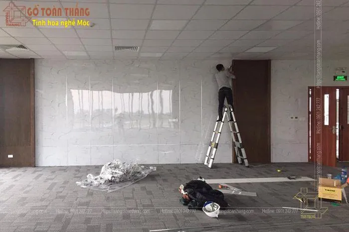 Công trình tấm ốp giả đá cho văn phòng công ty ở Quận 3, TPHCM
