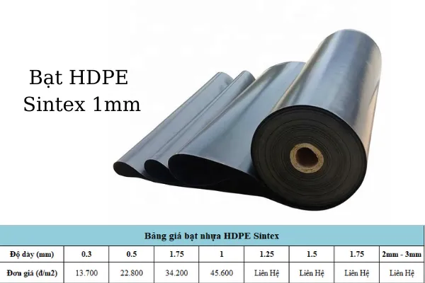 Cuộn màng HDPE Sintex 1mm chuẩn bị cho các dự án địa kỹ thuật môi trường