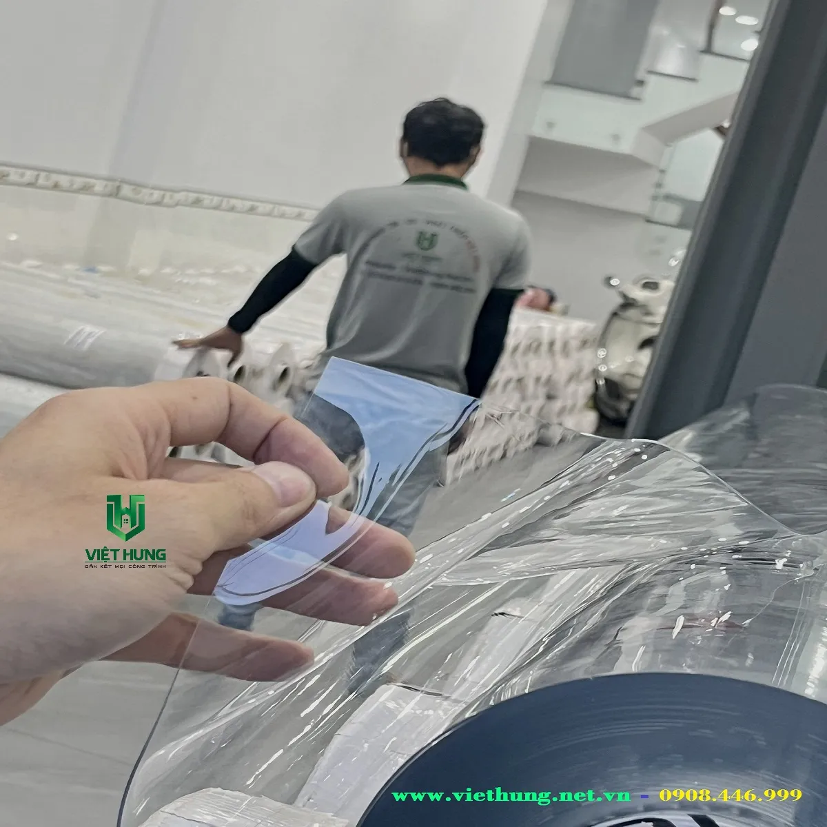 Cuộn tấm nhựa PVC trong suốt 5mm dẻo