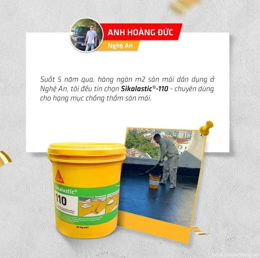 Đánh giá hiệu quả của chống thấm PU 1 thành phần Sikalastic-110