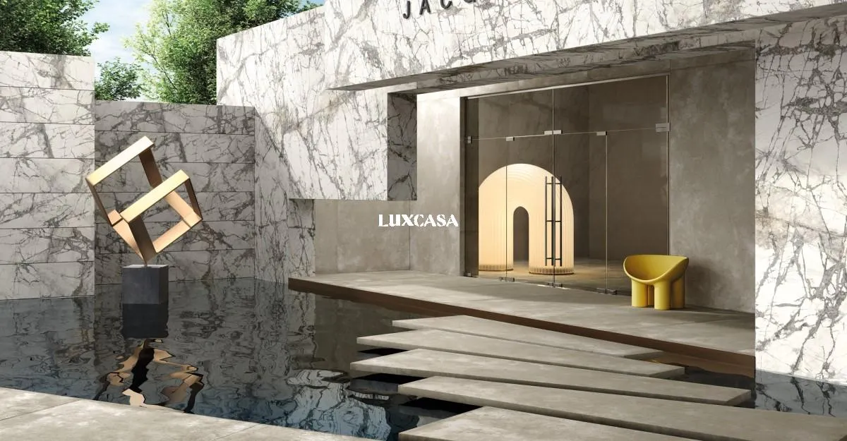 Gạch giả đá vân marble ốp mặt tiền chống thấm