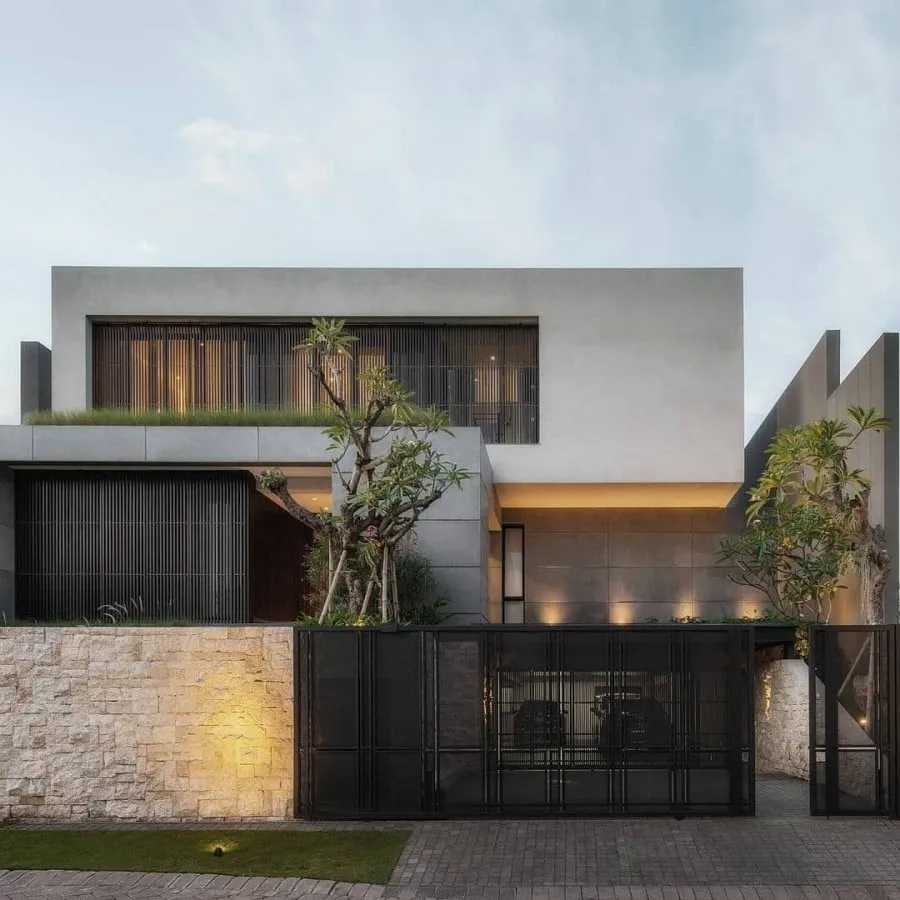 Gạch trang trí tường bao nhà 2 tầng giả đá 3D chống thấm