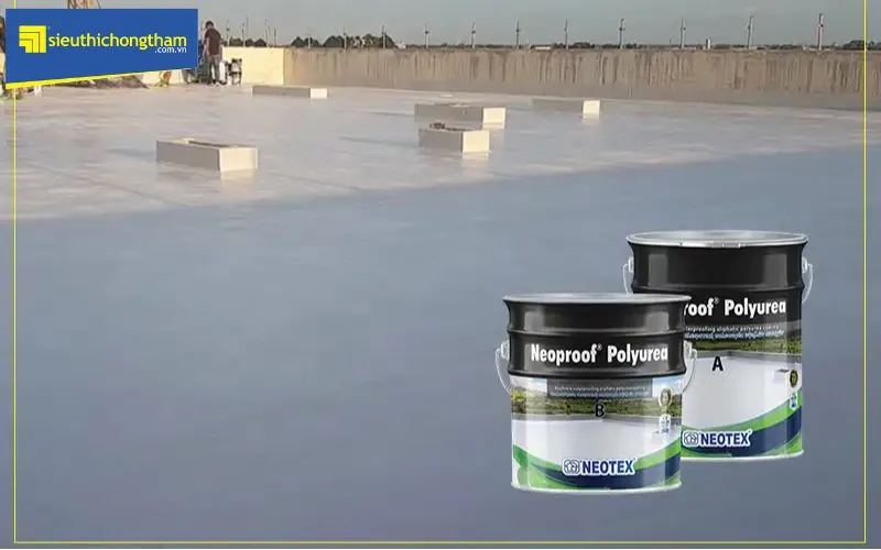 Giải pháp chống thấm mái bê tông nứt với Neoproof Polyurea H