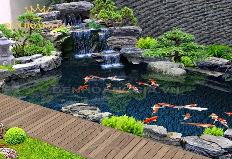 Giải pháp trang trí hồ cá bằng tiểu cảnh