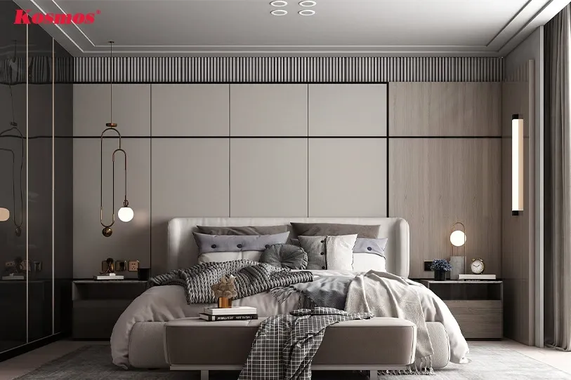 Giải pháp trang trí phòng ngủ với tấm ốp PVC đa dạng