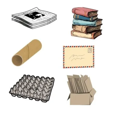Giấy báo cũ và bìa carton cần phân loại để tái chế