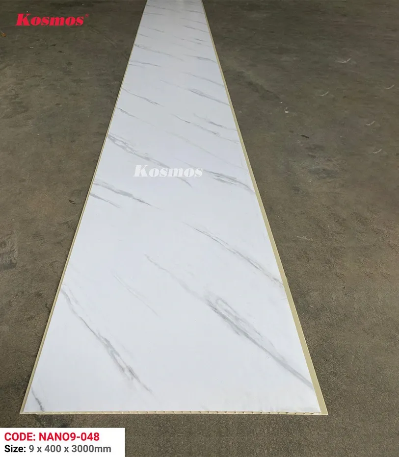 Góc nhìn chi tiết tấm ốp Nano PVC NANO9-048 tại công trình