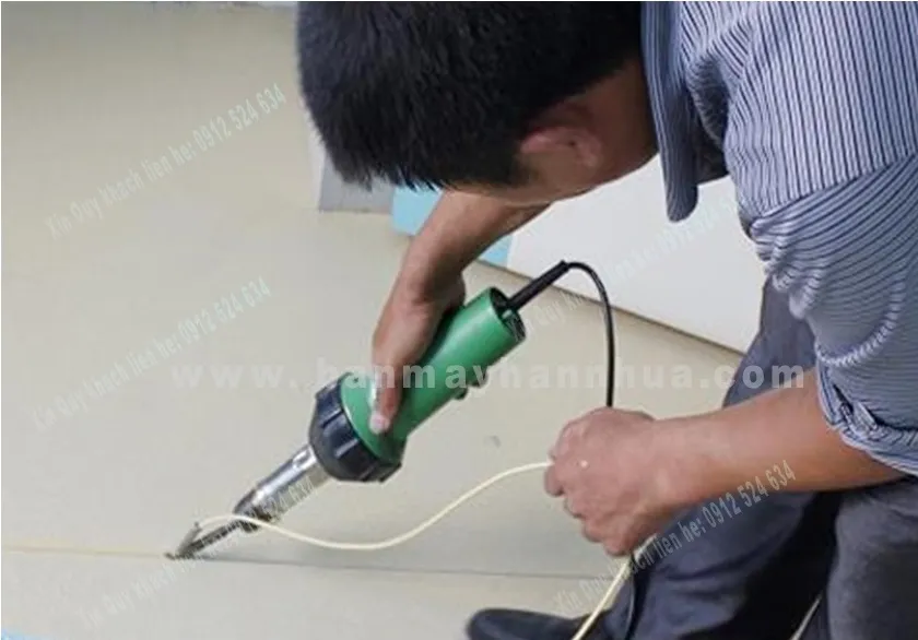 Hàn sàn nhựa vinyl bằng máy DSH XA