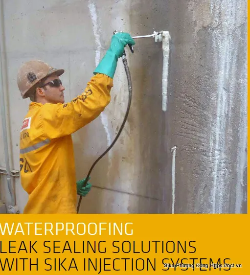 Hệ thống bơm keo Sika Injection ngăn chặn rò rỉ nước qua vết nứt