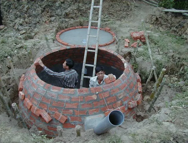 Hệ thống hầm Biogas sử dụng màng chống thấm HDPE để xử lý chất thải chăn nuôi và tạo năng lượng