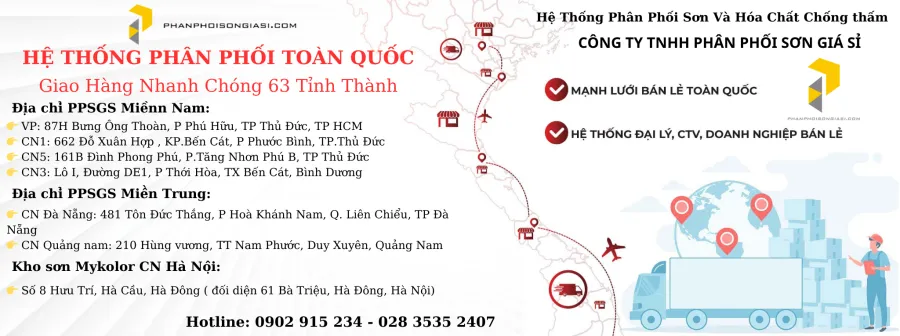 Hệ thống phân phối sơn Jotun chống thấm và hóa chất uy tín trên toàn quốc