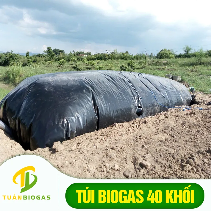 Hệ thống túi biogas 40 khối cho quy mô công nghiệp